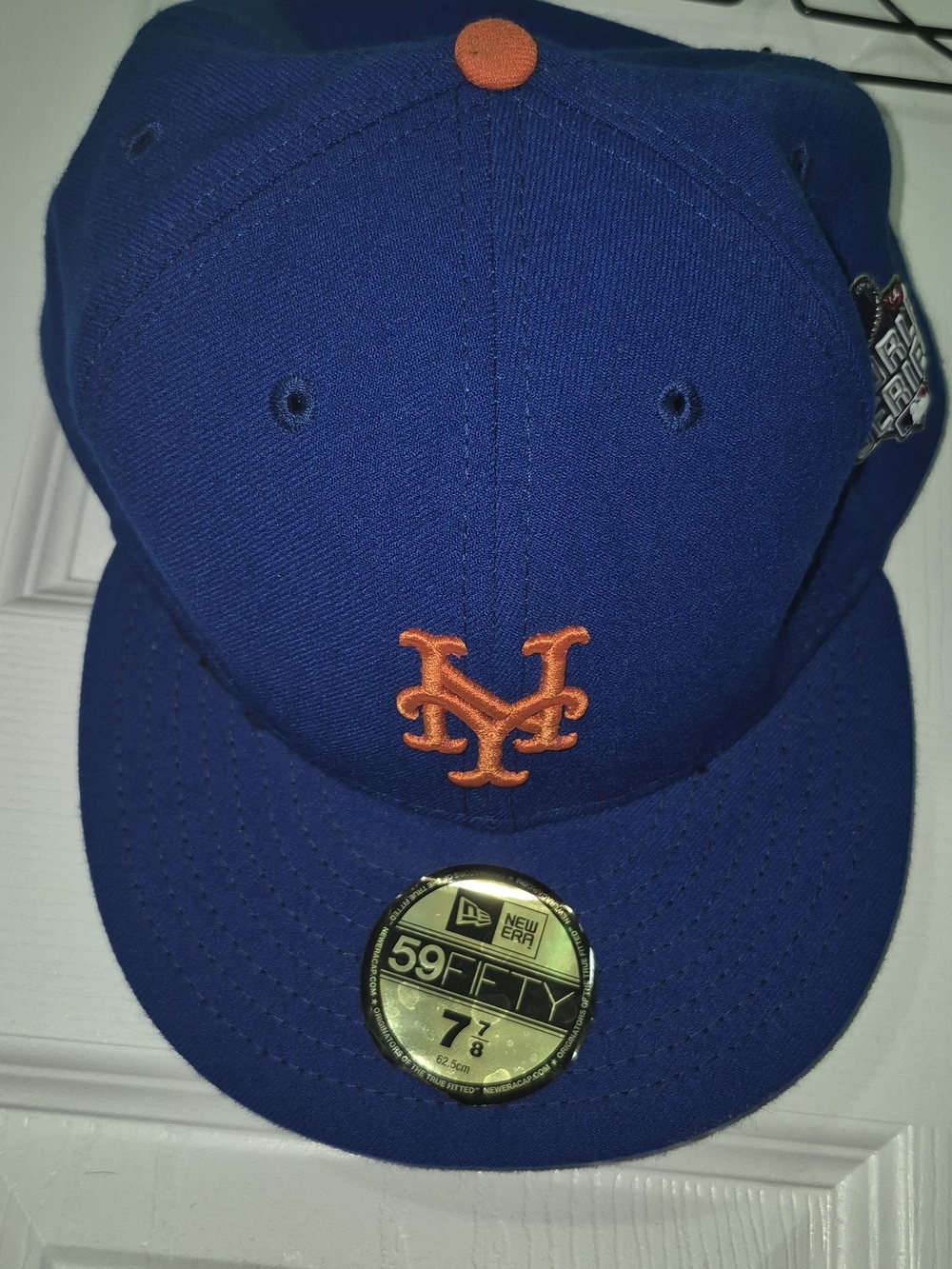 2 New York Mets World Series 2015 Postseason hats.